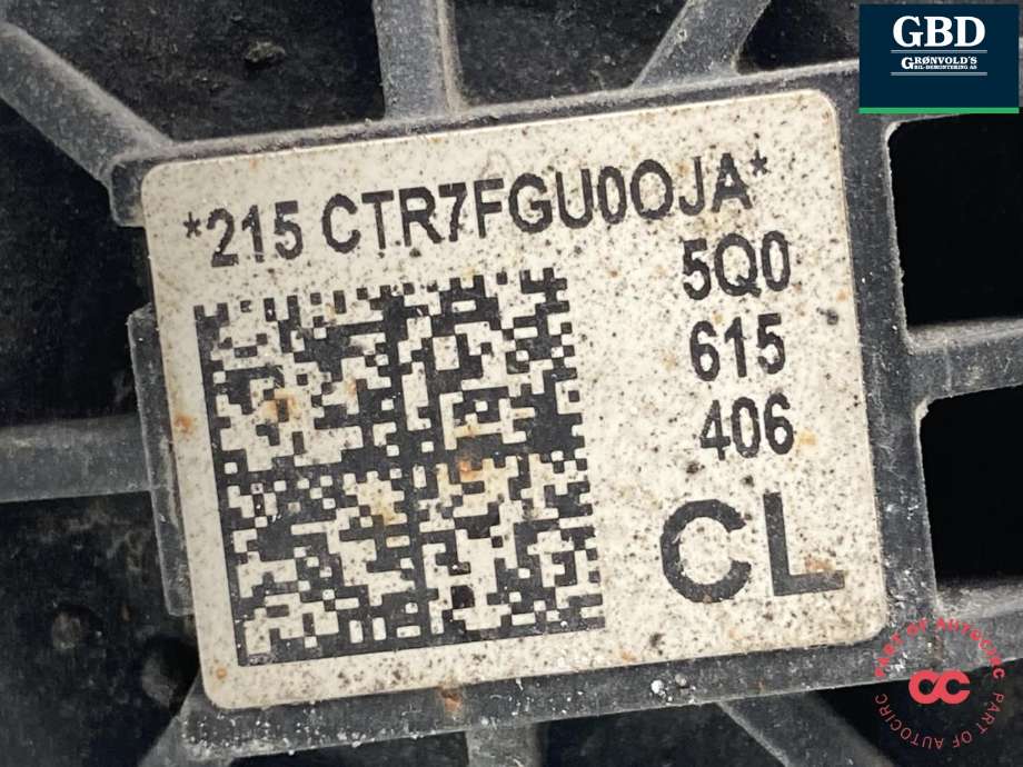 Bremsecaliper høyre bak, elektrisk til VW Golf VII 2012-2017 (Fase 1) (5Q0 615 424 E SQ5|5G0 615 424 D|5Q0 615 406 CL)
