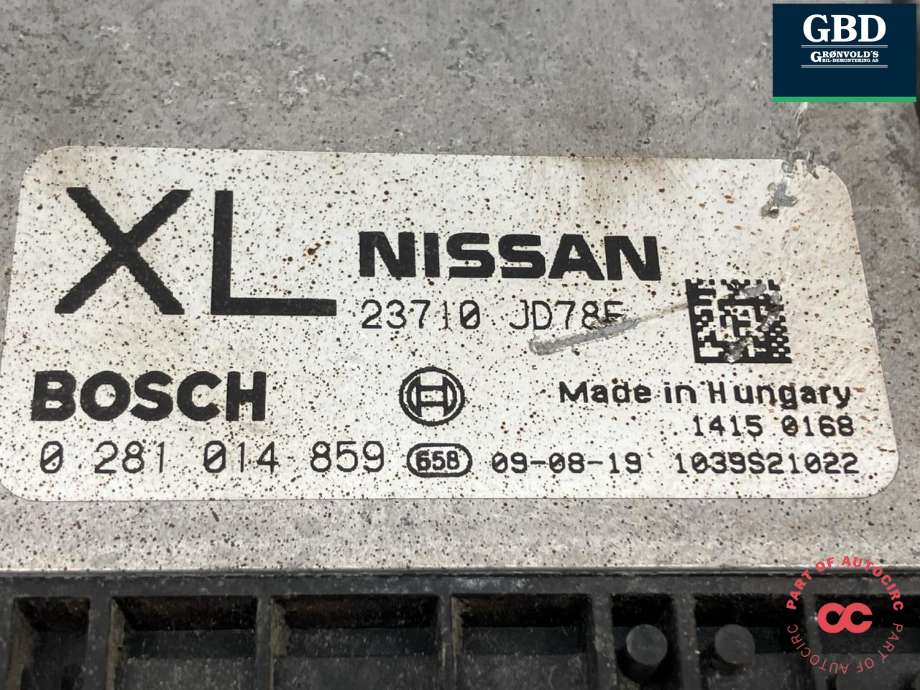 Styreenhet motor til Nissan Qashqai 2007-2010 (Type I, Fase 1)  (23710JD78E|23710 JD78F|)