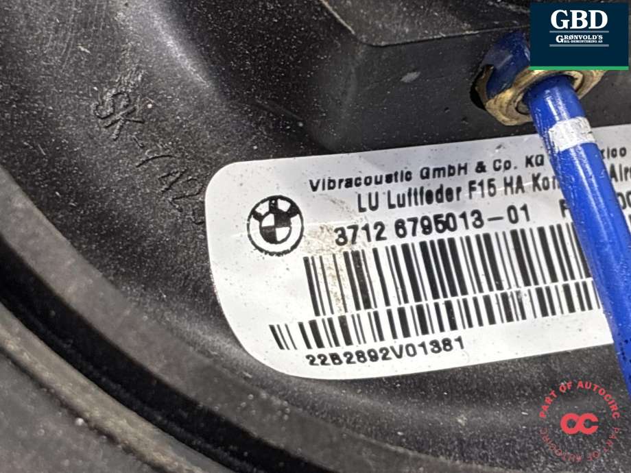 Fjær bak nivå luftpute/belg til BMW X5 2013-2018 (F15) (F15) (37 12 6 795 013|)