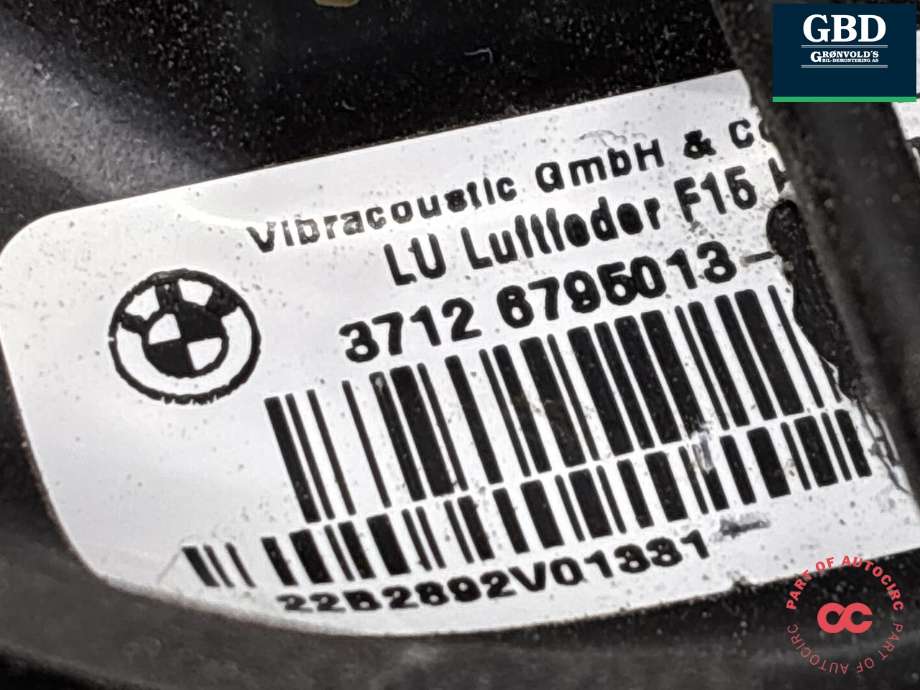 Fjær bak nivå luftpute/belg til BMW X5 2013-2018 (F15) (F15) (37 12 6 795 013|)