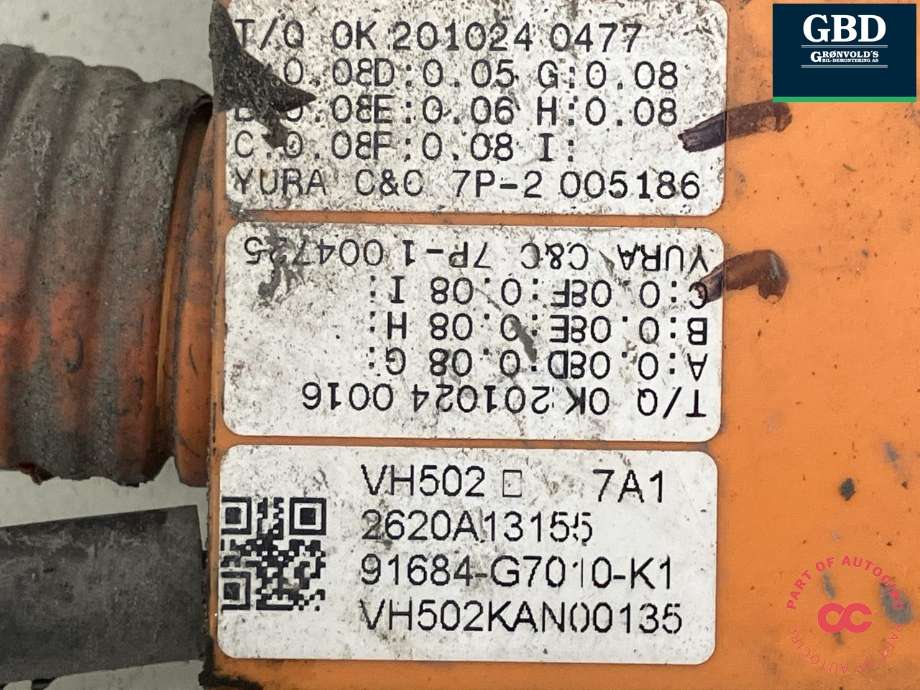 Batterilader inntak/luke til Hyundai Ioniq Electric 2019-->> (Fase 2)  (91684G 7010|91684-G7010|91684-G7010-K1)