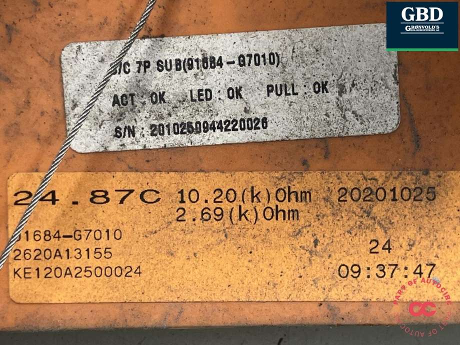 Batterilader inntak/luke til Hyundai Ioniq Electric 2019-->> (Fase 2)  (91684G 7010|91684-G7010|91684-G7010-K1)