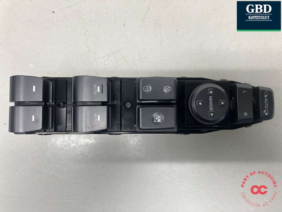 Bryter ruteheis førerdørspanel til Hyundai Ioniq Electric 2019-->> (Fase 2)  (93570G 2110MGS|93570-G2110MGS|UB90112)