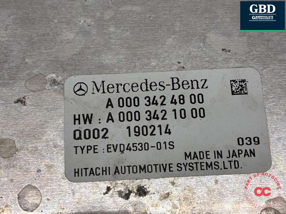 DCDC converter elbil til Mercedes Vito 2014-->> (W447) (W447) (A 000 342 48 00|)