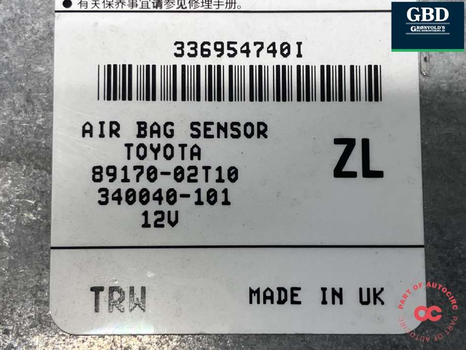 Styreenhet airbag hovedsensor til Toyota Corolla 2019-->>  (TRW|8917002T10|89170-02T10|340040-101)