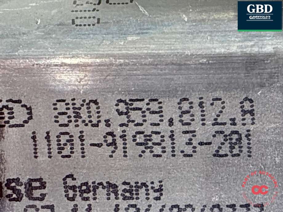Ruteheis, kun motor, høyre bak til Audi A4 2007-2014 (Type IV) (B8) (B8) (8K0 959 812 A|)