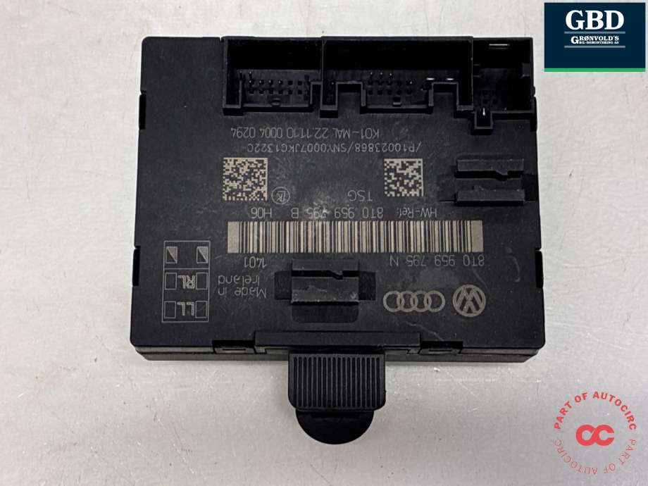 Styreenhet dør høyre bak til Audi A4 2007-2014 (Type IV) (B8) (B8) (8T0 959 795 H|8T0 959 795 B|)