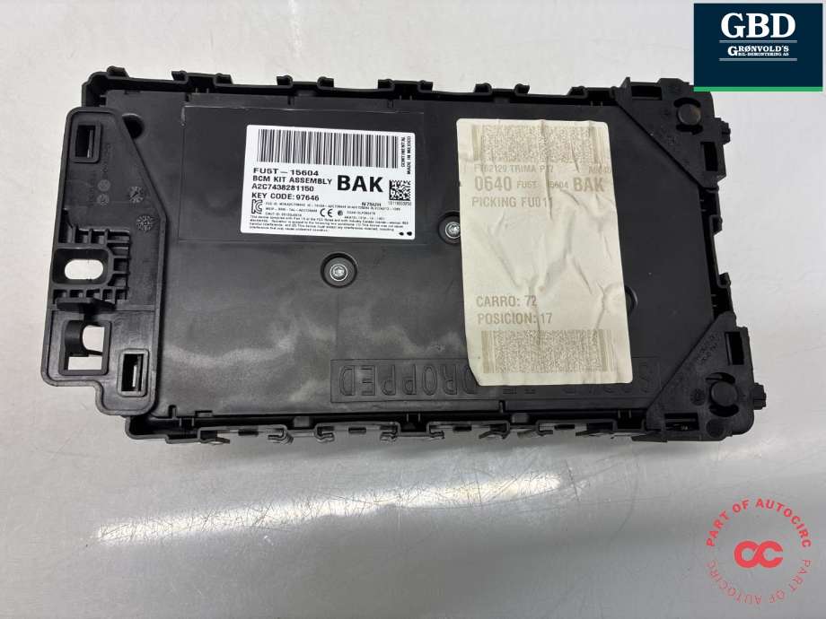 Sikringsboks kupe til Ford Mondeo 2014-2019 (Type V, Fase 1)  (1941650|FU5T-15604-BAL|DG9T-14B476-B| A2C7438281150)