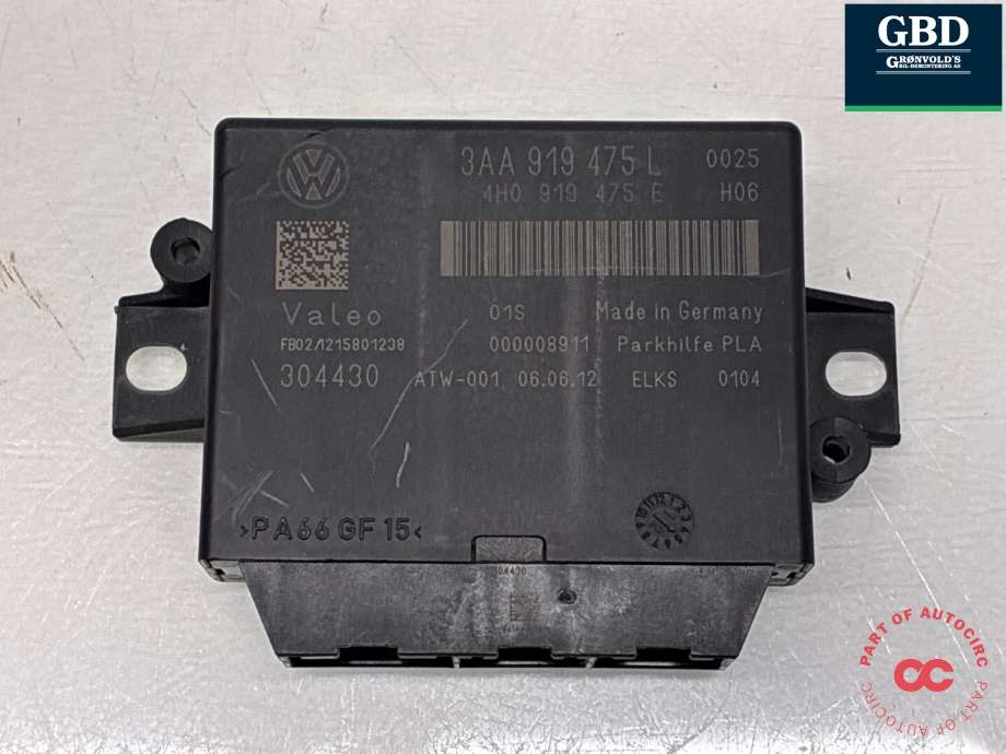 Styreenhet parkering til VW Touran, 2010-2015 (Type I, Fase 3)  (3AA 919 475 L)