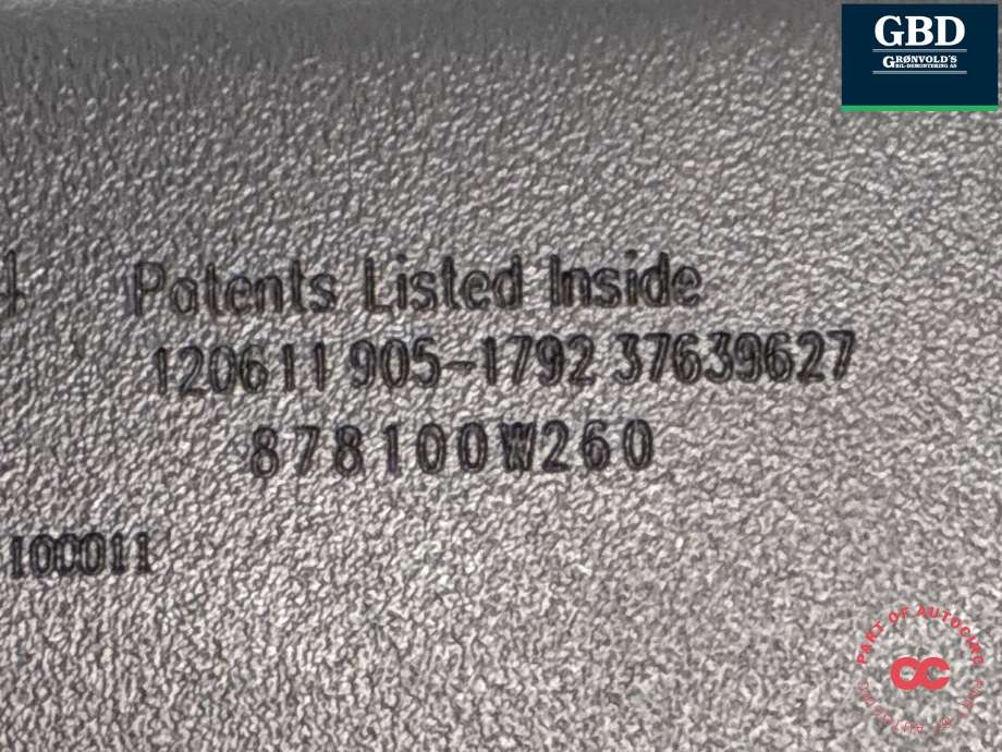 Speil innvendig til Toyota Prius +7 2012-2020 (Type III) (stasjonsvogn) (stasjonsvogn) (878100W260|)