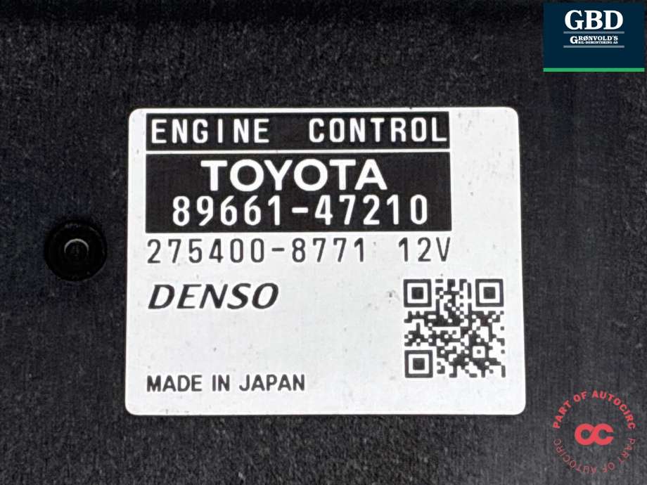 Styreenhet motor til Toyota Prius +7 2012-2020 (Type III) (stasjonsvogn) (stasjonsvogn) (8966047670|8966047530|89661-8771)