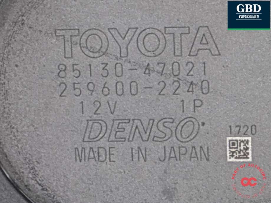 Viskermotor bakrute til Toyota Prius +7 2012-2020 (Type III) (stasjonsvogn) (stasjonsvogn) (8513047021|85130-47021|)