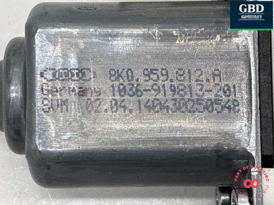 Ruteheis, kun motor, høyre bak til Audi Q5 2012-2017 (Type I, Fase 2)  (8K0 959 812 A|)