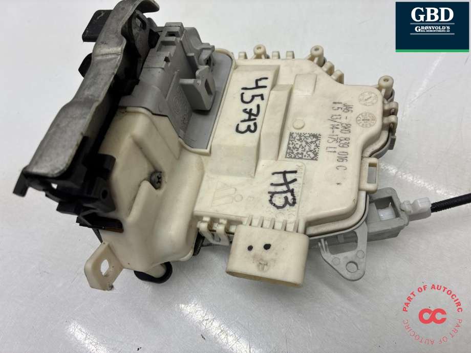 Låsekasse høyre bak til Audi Q5 2012-2017 (Type I, Fase 2)  (8K0 839 016 F|8K0 839 016 C|8K0839016C)
