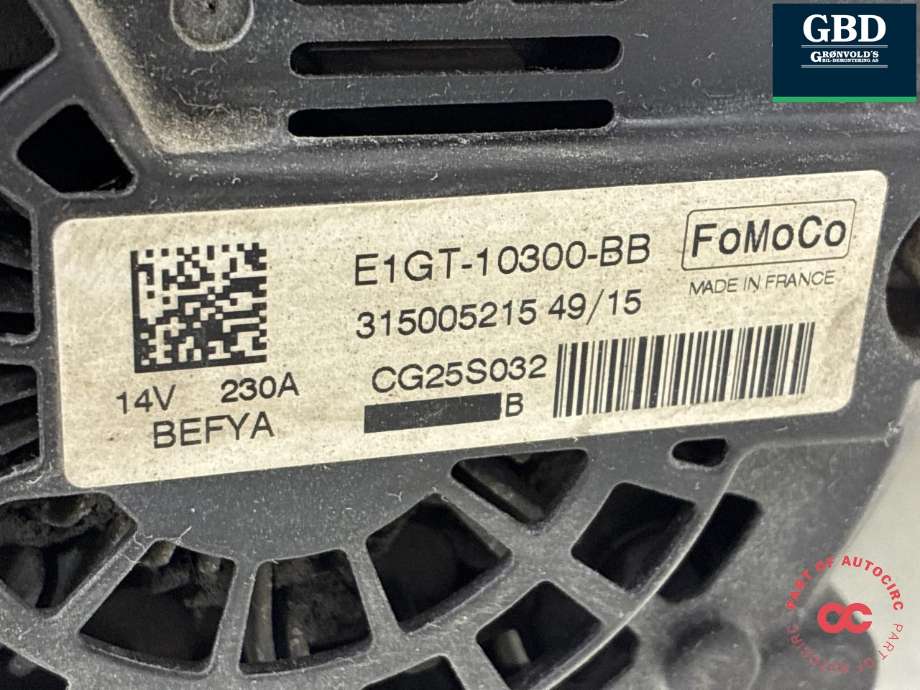 Dynamo diesel til Ford S-Max 2015-->> (Type II) (2415106|2411331|EG1T-10300-BC| E1GT-10300-BB)