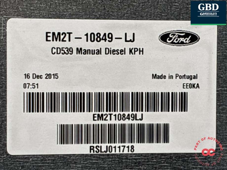 Instrumentpanel til Ford S-Max 2015-->> (Type II)  (2315491|GM2T-10849-LG|EM2T-10849-LJ)