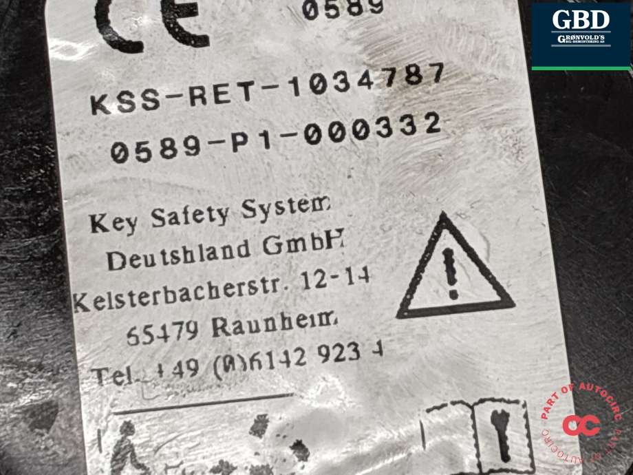 Sikkerhetsbelte foran høyre til Ford S-Max 2015-->> (Type II) (2340154|EM2B-R61294-BB3JA6|0589-P1-000332)