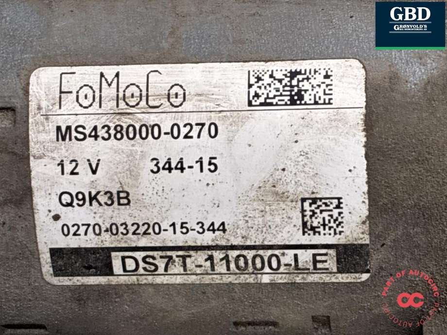 Starter diesel til Ford S-Max 2015-->> (Type II) (2415036|1870892|DS7T-11000-LE| MS438000-0270)