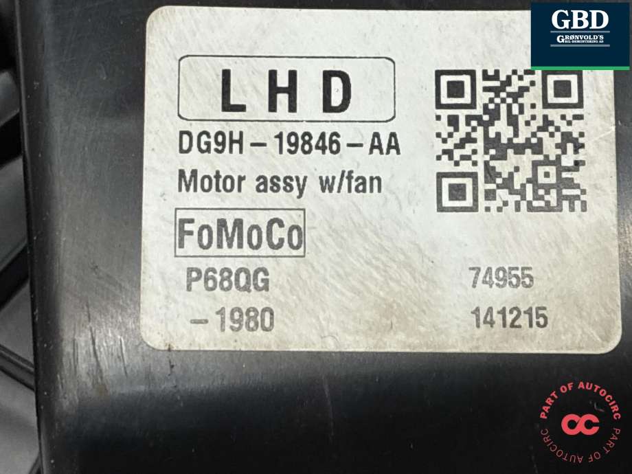 Varmeapparat motor til Ford S-Max 2015-->> (Type II)  (5201308|DG9H-19846-AB|)