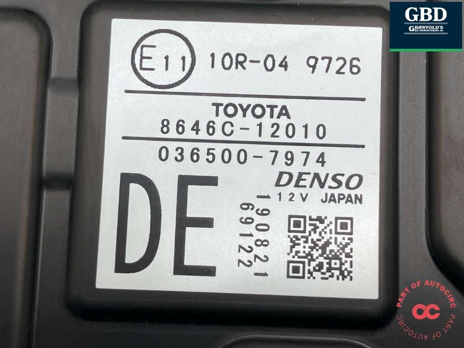 Kamera til Toyota Corolla 2019-->>  (8646C12010|)
