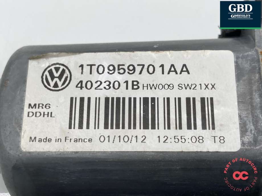 Ruteheis, kun motor, venstre foran til Škoda Octavia 2009-2013 (Type II, Fase 2)  (1T0 959 701 AF|)