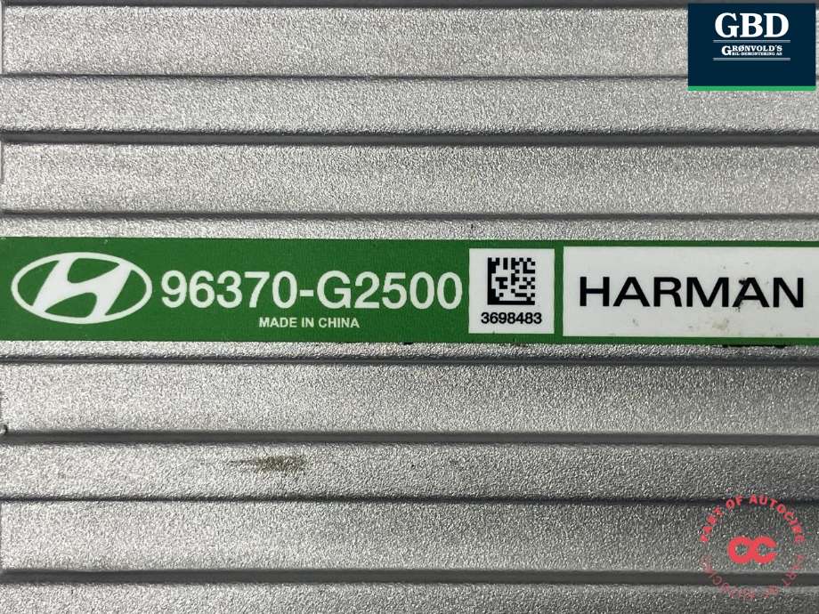 Bilstereo forsterker til Hyundai Ioniq Electric 2019-->> (Fase 2) (HARMAN|96370G 2500|96370-G2500|)