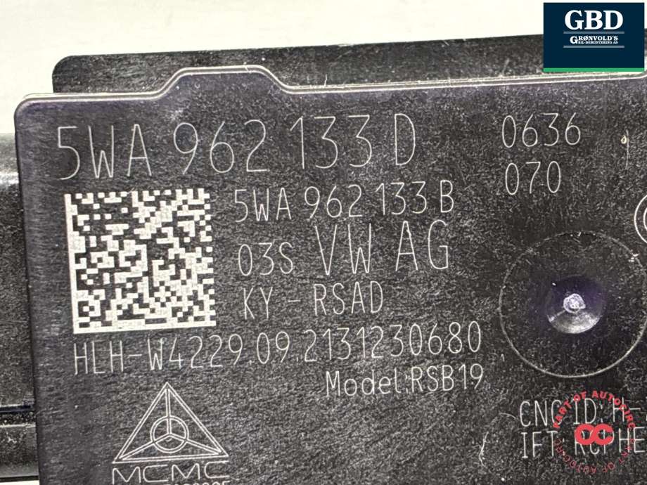 Styreenhet nøkkelfri/keyless til Cupra Born 2022-->>  (5WA 962 133 D|)