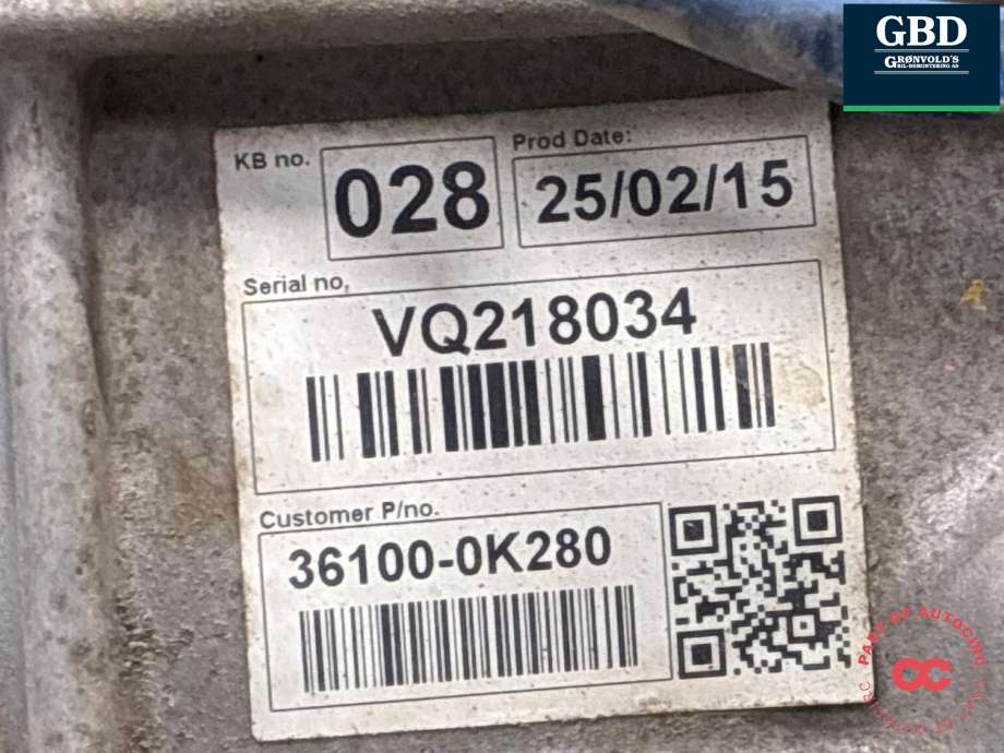 Girkasse manuell til Toyota Hilux 2012-2016 (330300K753|330300K893|36100-0K280)