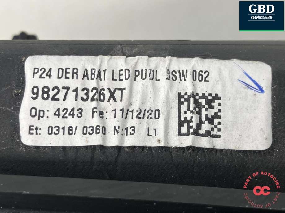 Speil høyre til Peugeot e-2008 2019-->> (98 271 326 XT|)