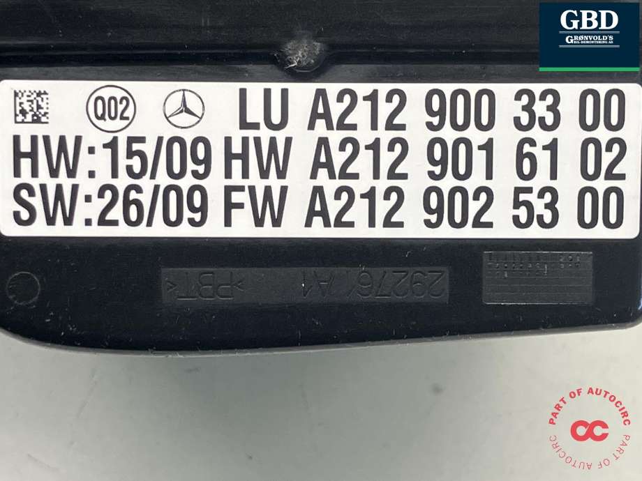 Sensor radar til Mercedes E-Klasse 2009-2013 (Fase 1) (W212) (W212) (CONTINENTAL|A 212 900 33 00|A 212 901 61 02)