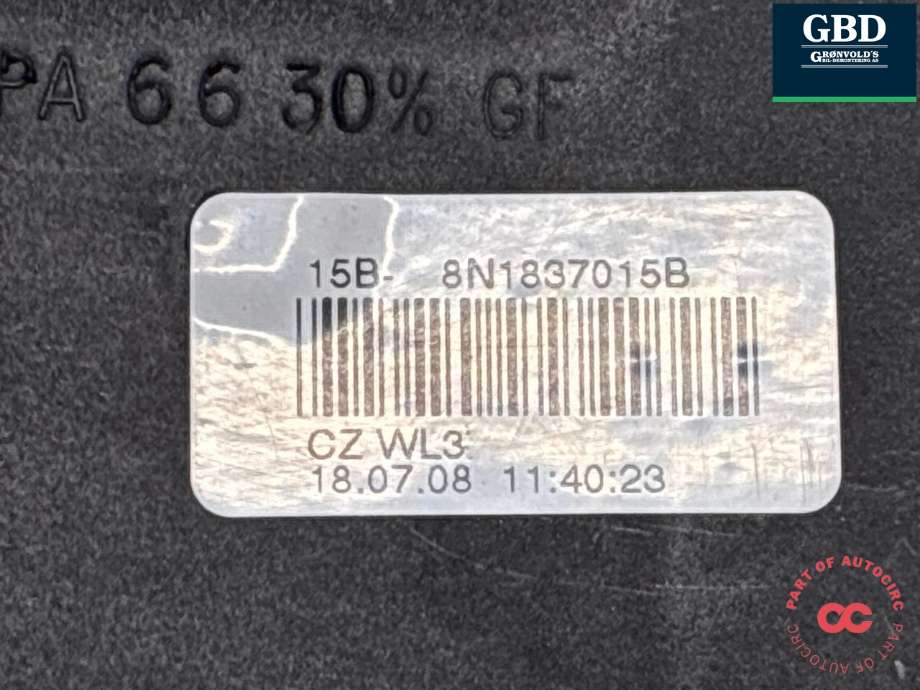 Låsekasse venstre foran til Audi TT 1998-2006 (Type I) (8N1 837 015 B|)