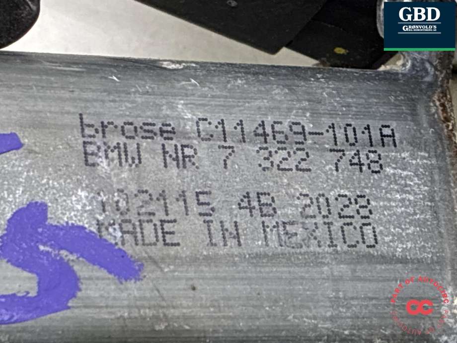 Ruteheis høyre foran til BMW X5 2013-2018 (F15) (F15) (51 33 7 286 484|7 322 748|)