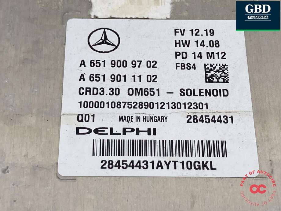 Styreenhet motor til Mercedes GLA 2014-2020 (X156) (X156) (A 651 900 97 02|)