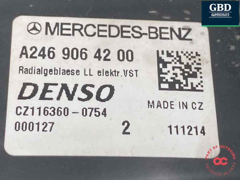 Varmeapparat motor til Mercedes GLA 2014-2020 (X156) (X156) (A 246 906 16 01|A 246 906 42 00|)