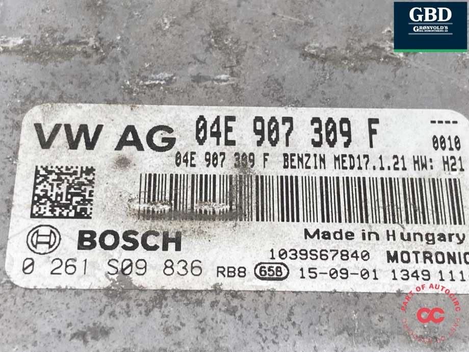 Styreenhet motor til VW Golf VII 2012-2017 (Fase 1)  (04E 906 023 AG|04E 907 309 F|04E 906 023 AG 5G0)