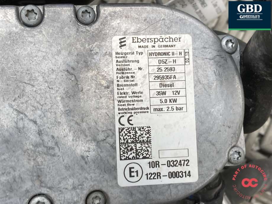 Dieselvarmer til Toyota RAV4 2013-2015 (Type IV, Fase 1)  (8710042030|)