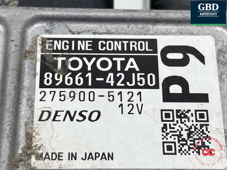 Styreenhet motor til Toyota RAV4 2013-2015 (Type IV, Fase 1)  (8966142J50|)