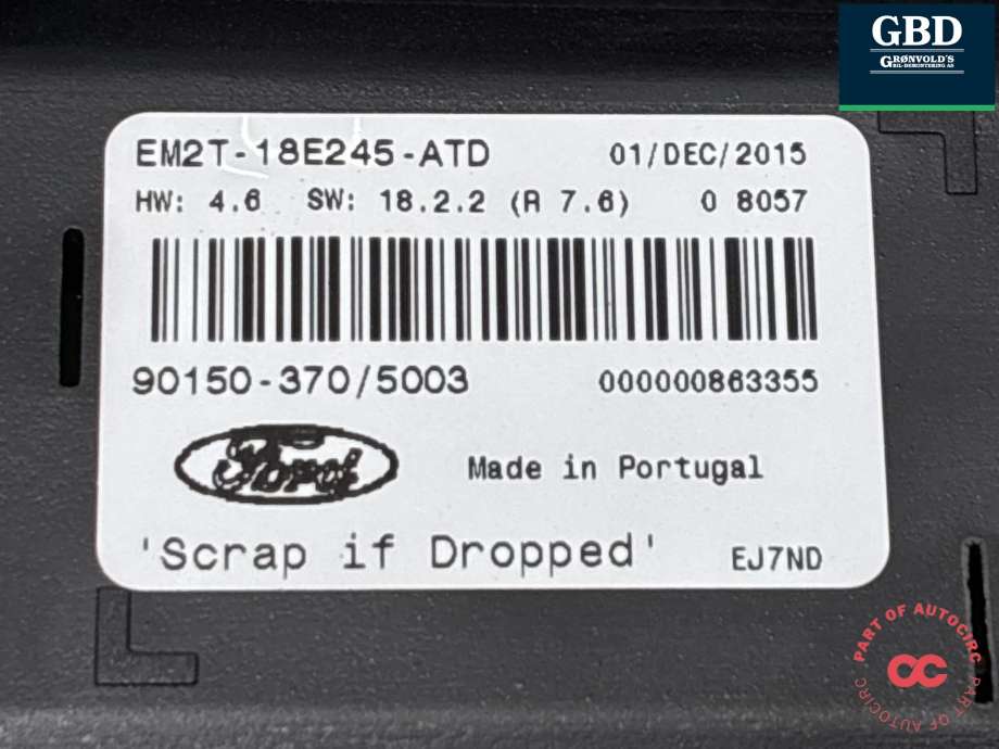 Bilstereo diverse til Ford S-Max 2015-->> (Type II) (2018806| 2015245|EM2T-18E245-ATD|)