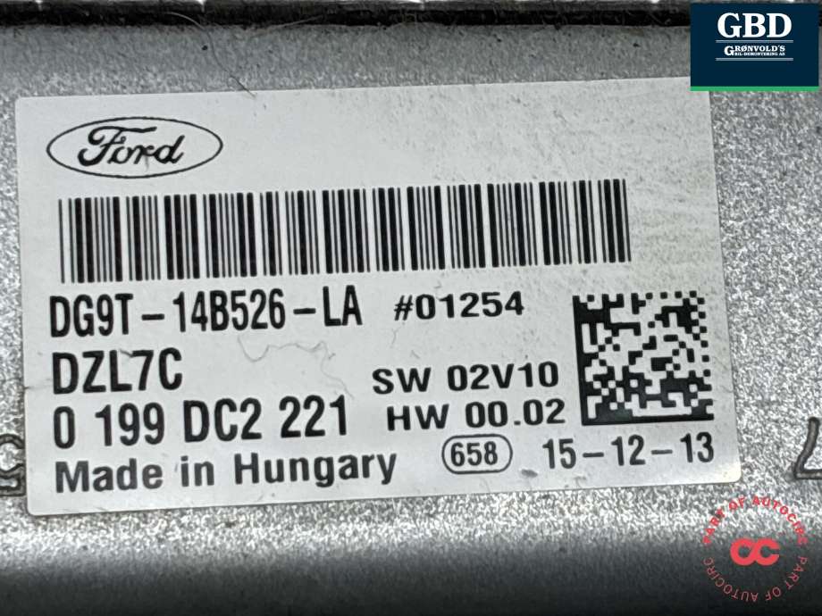 Styreenhet tenning til Ford S-Max 2015-->> (Type II) (2431769|K2GT-14B526-AA|DG9T-14B526-LA| 0 199 DC2 221)