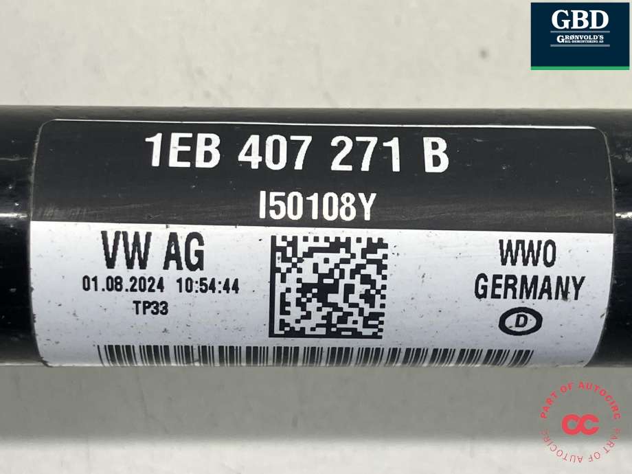 Drivaksel venstre foran, elbil til Ford Explorer EV 2024-->>  (2699486|VWR2KA-3B437-AB|1EB 407 271 B)