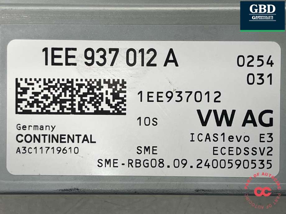 Styreenhet diverse til Ford Explorer EV 2024-->>  (CONTINENTAL|2850982|VWR2KA-14G650-BC|1EE 937 012 A)