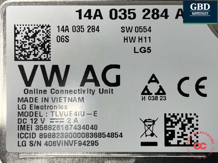 Styreenhet diverse til Ford Explorer EV 2024-->> (2756728|VWR2KA-14G229-BB|14A 035 284 A)