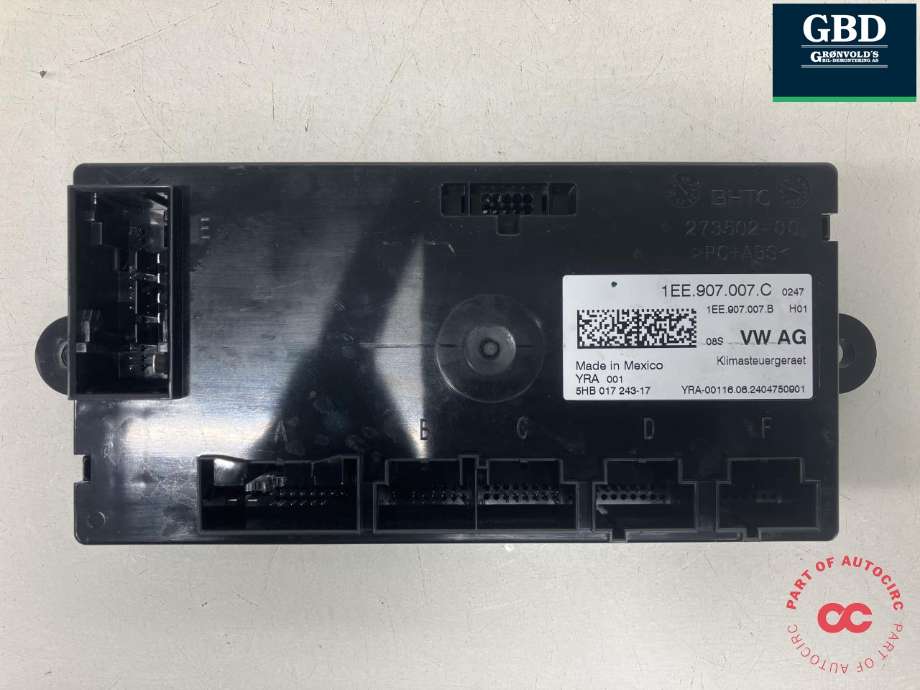 Styreenhet klima/aircondition til Ford Explorer EV 2024-->>  (2756730|VWR2KA-18D493-FB|1EE 907 007 C)
