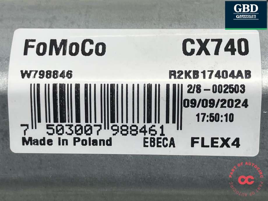 Viskermotor bakrute til Ford Explorer EV 2024-->> (FOMOCO|2706929|R2KB-17404-AB|W798846)