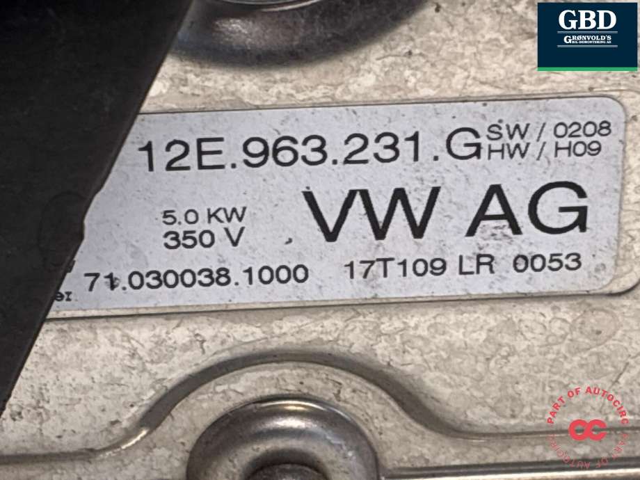Varmeapparat PTC-heater til Audi Q7 2015-->> (Type II) (4M1 819 013 E|4M1 819 013 B|)