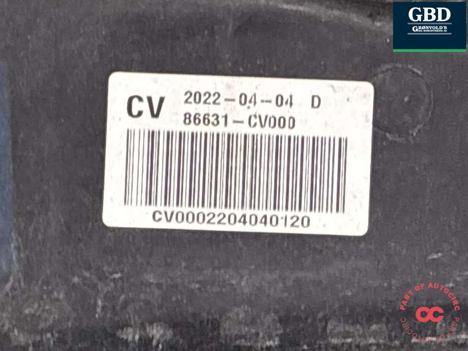 Støtfangerforsterkning bak til Kia EV6 2021-->> (86631CV 000|86631-CV00D|)