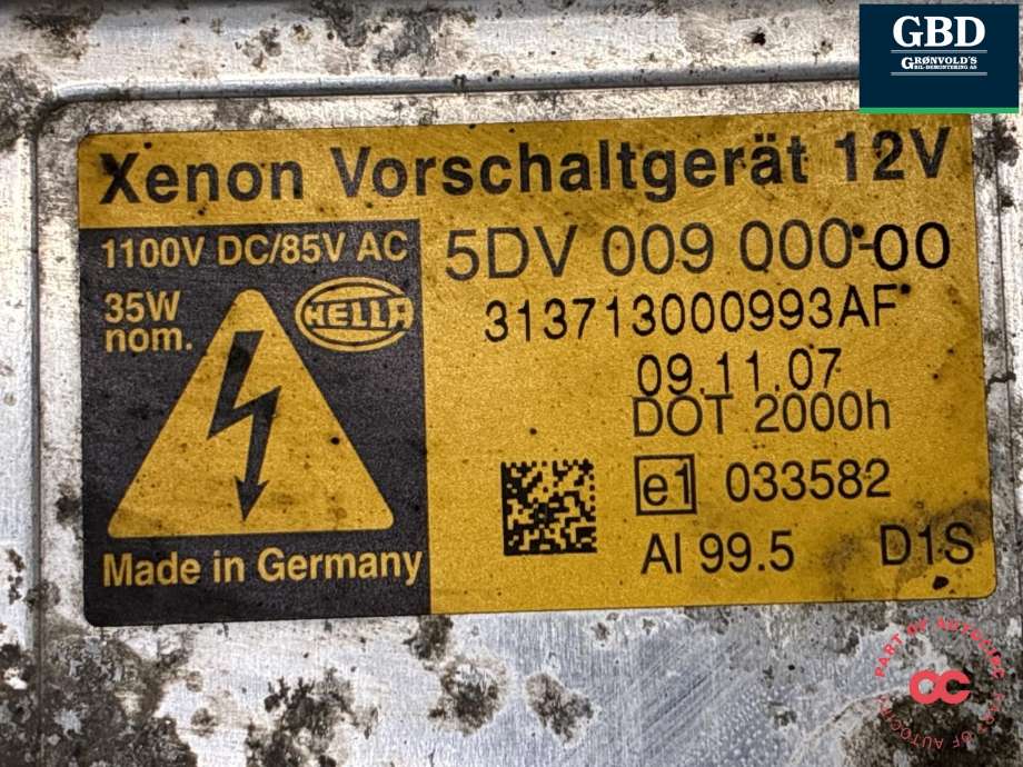 Styreenhet xenon/ballast til BMW 5-Serie 2003-2010 (E60/E61) (E60/E61) (63 12 6 937 223|5DV 009 000-00|)