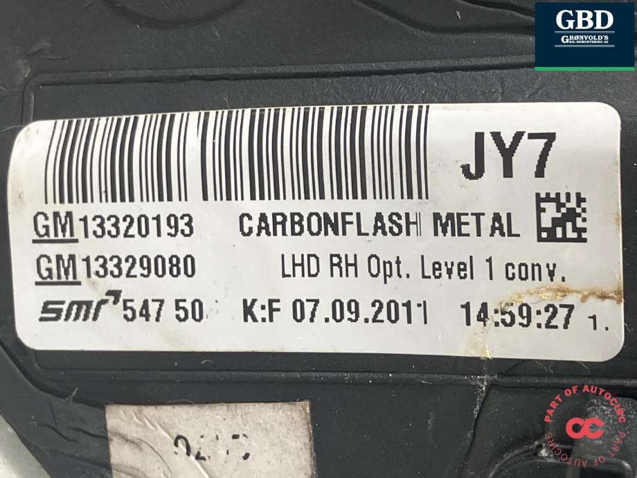 Speil høyre til Opel Insignia A 2009-2014 (13329081|13268766|13320193)