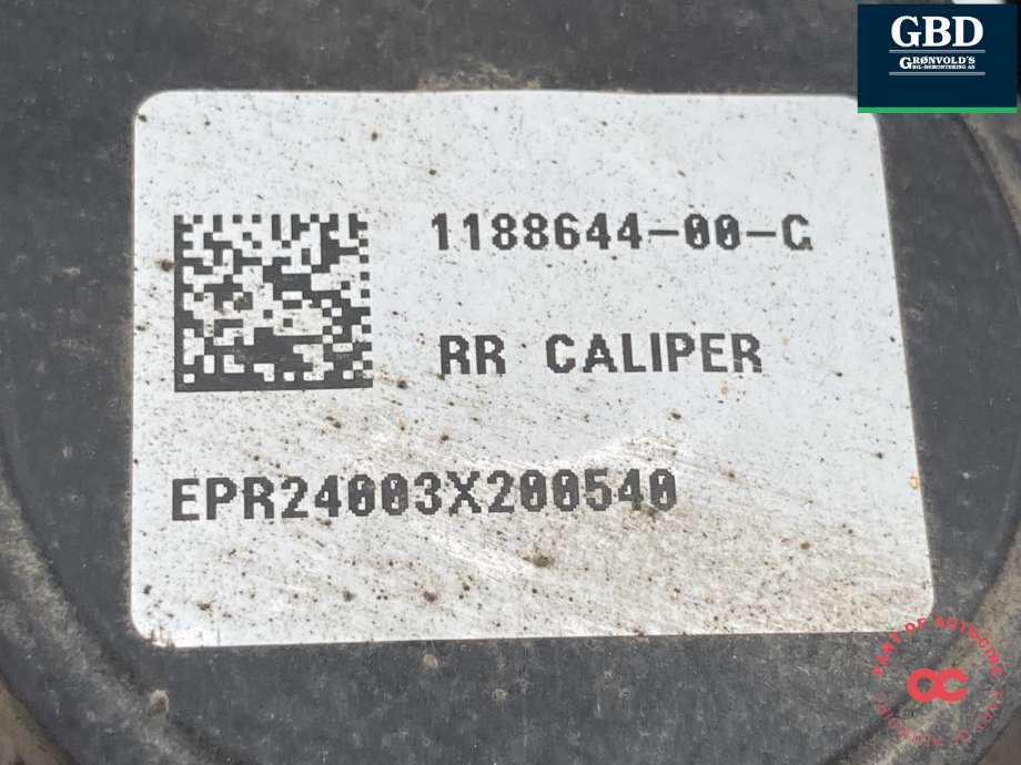 Bremsecaliper høyre bak, elektrisk til Tesla Model 3 2024-->> (Fase 2)  (8008232-00-E|1188644-00-C|)
