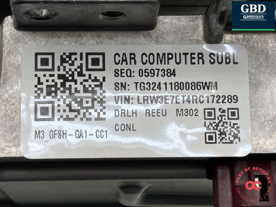 Styreenhet autopilot til Tesla Model 3 2024-->> (Fase 2)  (2001418-S0-F|2001418-S0-E|1854144-00-H)
